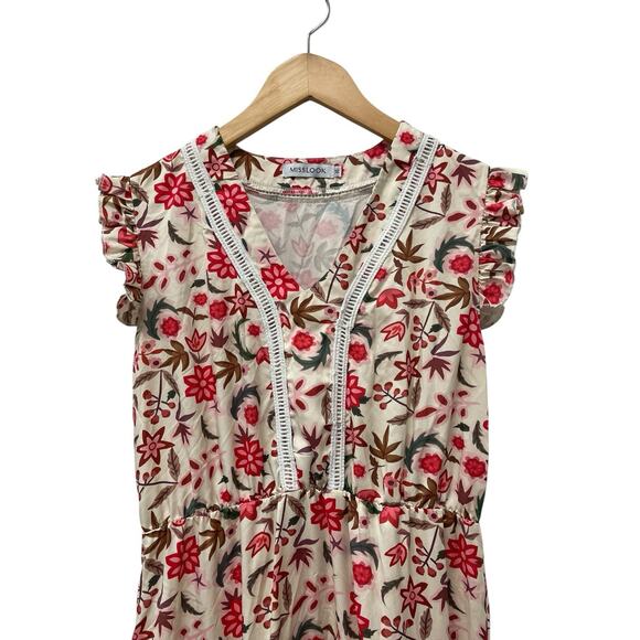 GUADALUPE Style Design Maxi Dress Womens M Colorful Floral Hi Low Summer Boho - Picture 3 of 8